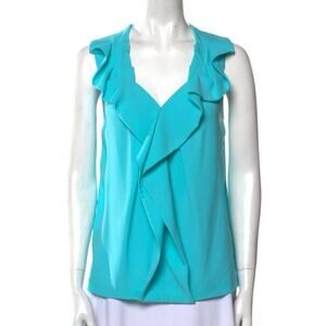 DIANE VON FURSTENBERG Cowl Neck Sleeveless Blouse Size 2
